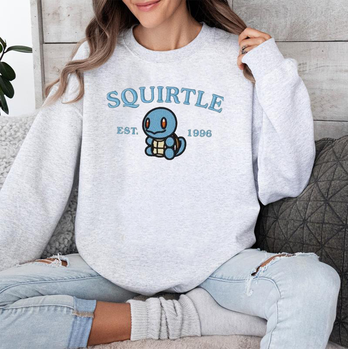 Anime Characters Embroidered Crewneck Sweatshirt,Hoodie,Personal Anime Gift Hoodie,Perfect Gift For Anime Lovers.