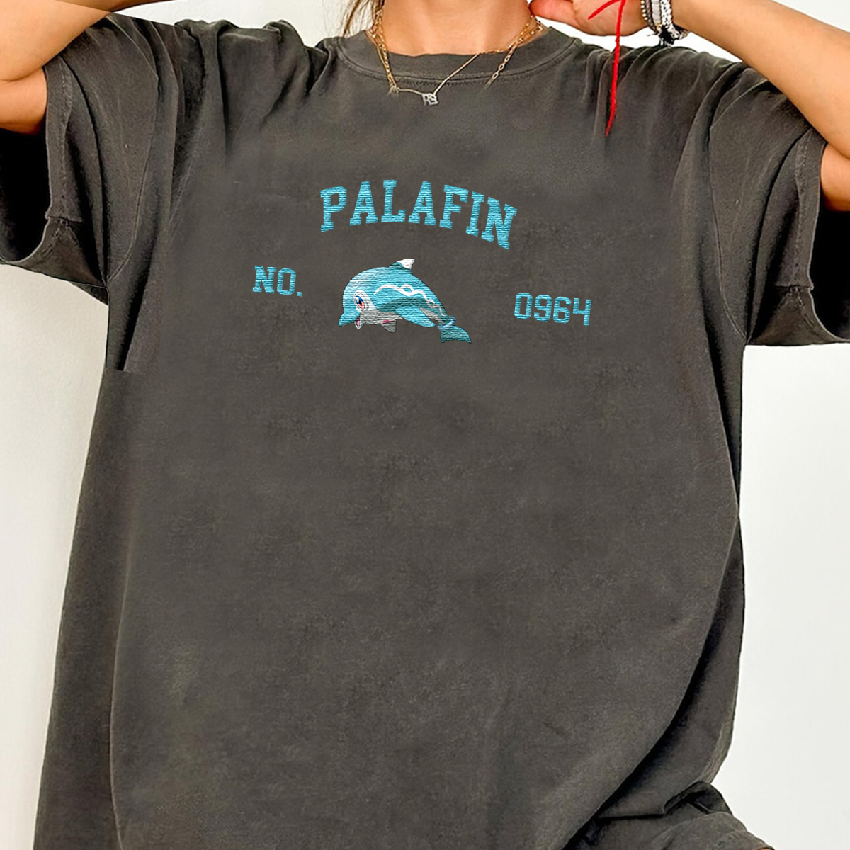 Palafin Adorable Anime-Themed Embroidered T-Shirt,Crewneck,Hoodie-Trendy Versatile and a Thoughtful Gift for Friends