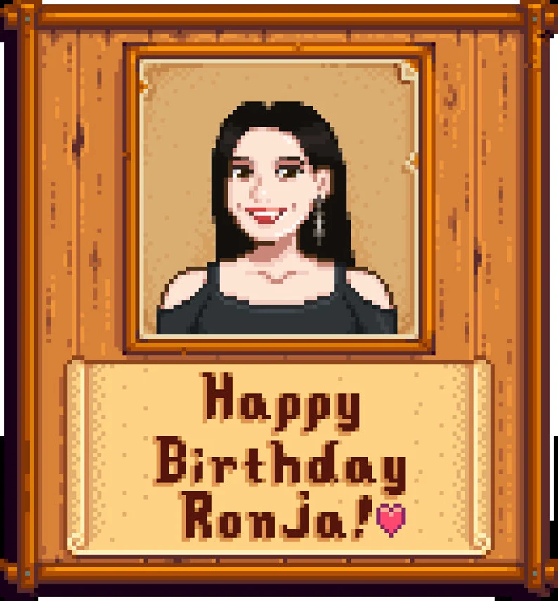 Custom Stardew Valley Solo Portrait | Cute Pixel Portrait | Personalized Pixel Portrait | Valentine's Digital Gift | Handmade