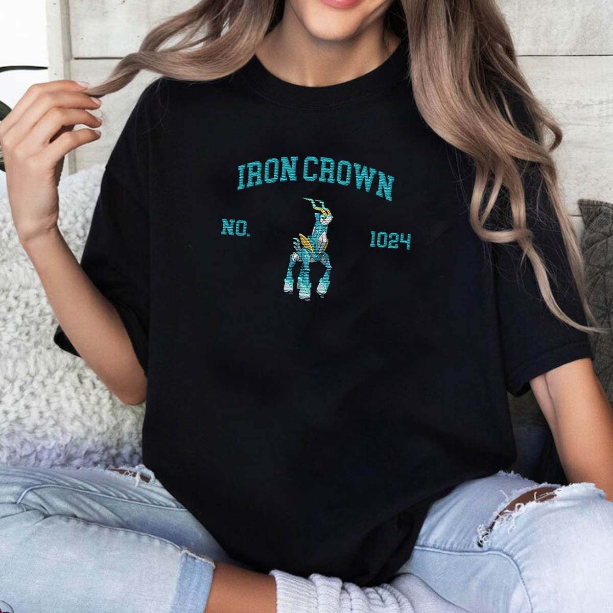 Iron Crown Anime-Themed Embroidered T-Shirt,Crewneck,Hoodie-Trendy Versatile and a Thoughtful Gift for Friends