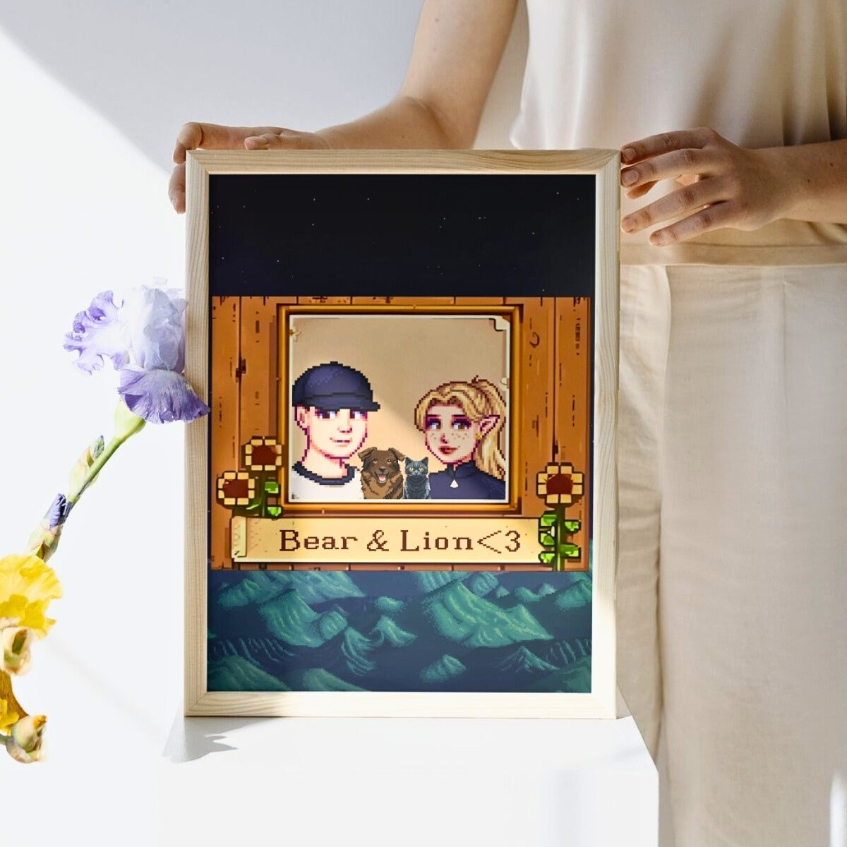 Exklusive handgemalte Pixelgrafiken von Haustieren für Stardew Valley-Fans