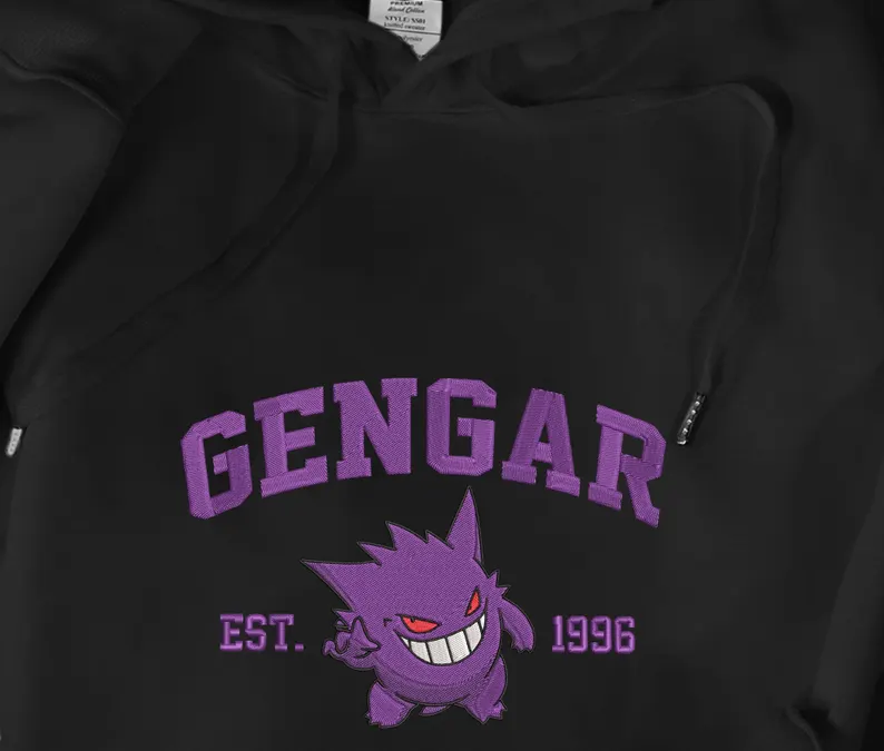 Embroidery Anime Character Crewneck Sweatshirt, Personal Anime Gift Hoodie, 90s Monster Stitched Shirt, Personal Anime Gift Hoodie,Christmas Gift For Anime Lovers.Perfect Gift For Anime Lovers.