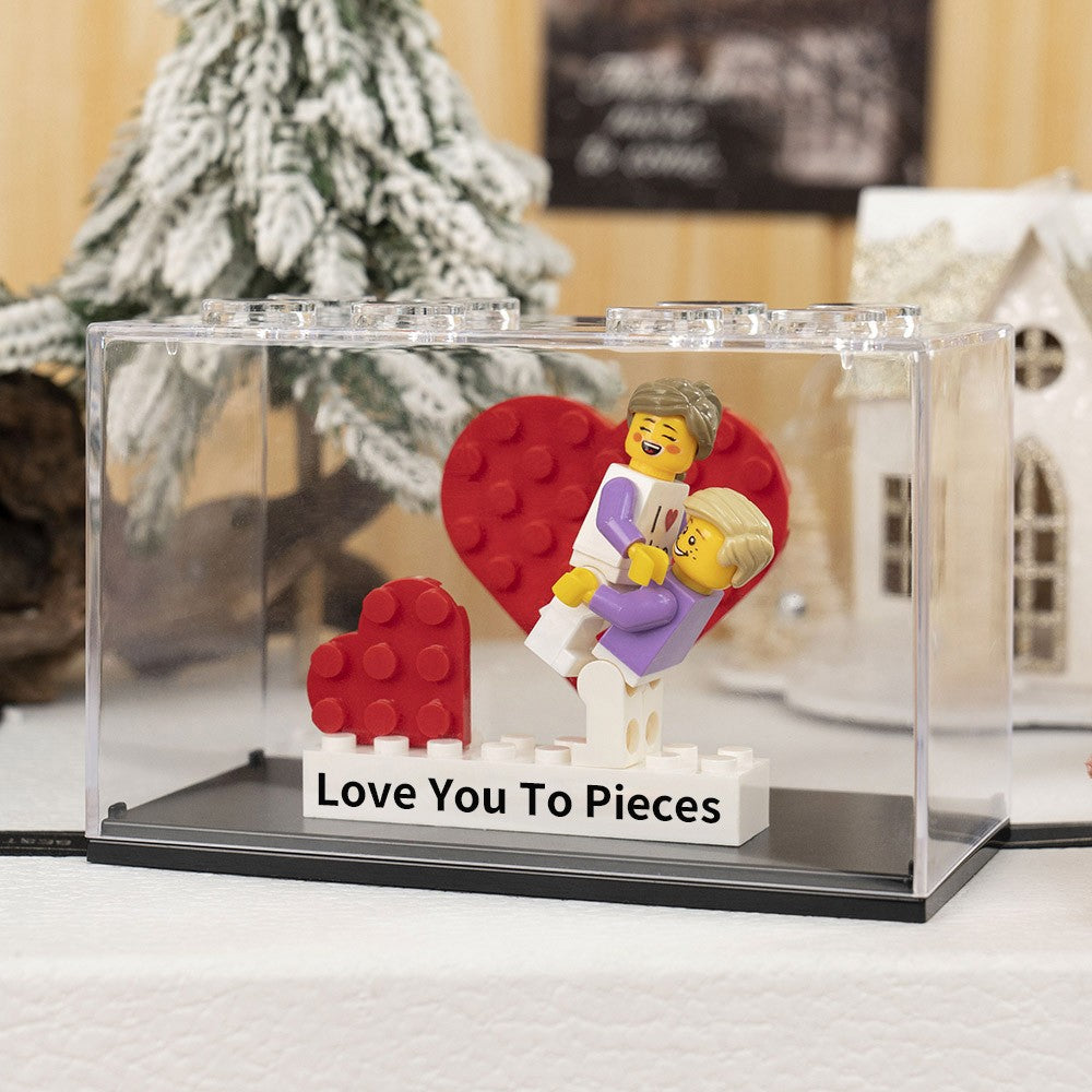 Valentine's Day Personalized Couple Figures - Custom Name Brick Display Gift