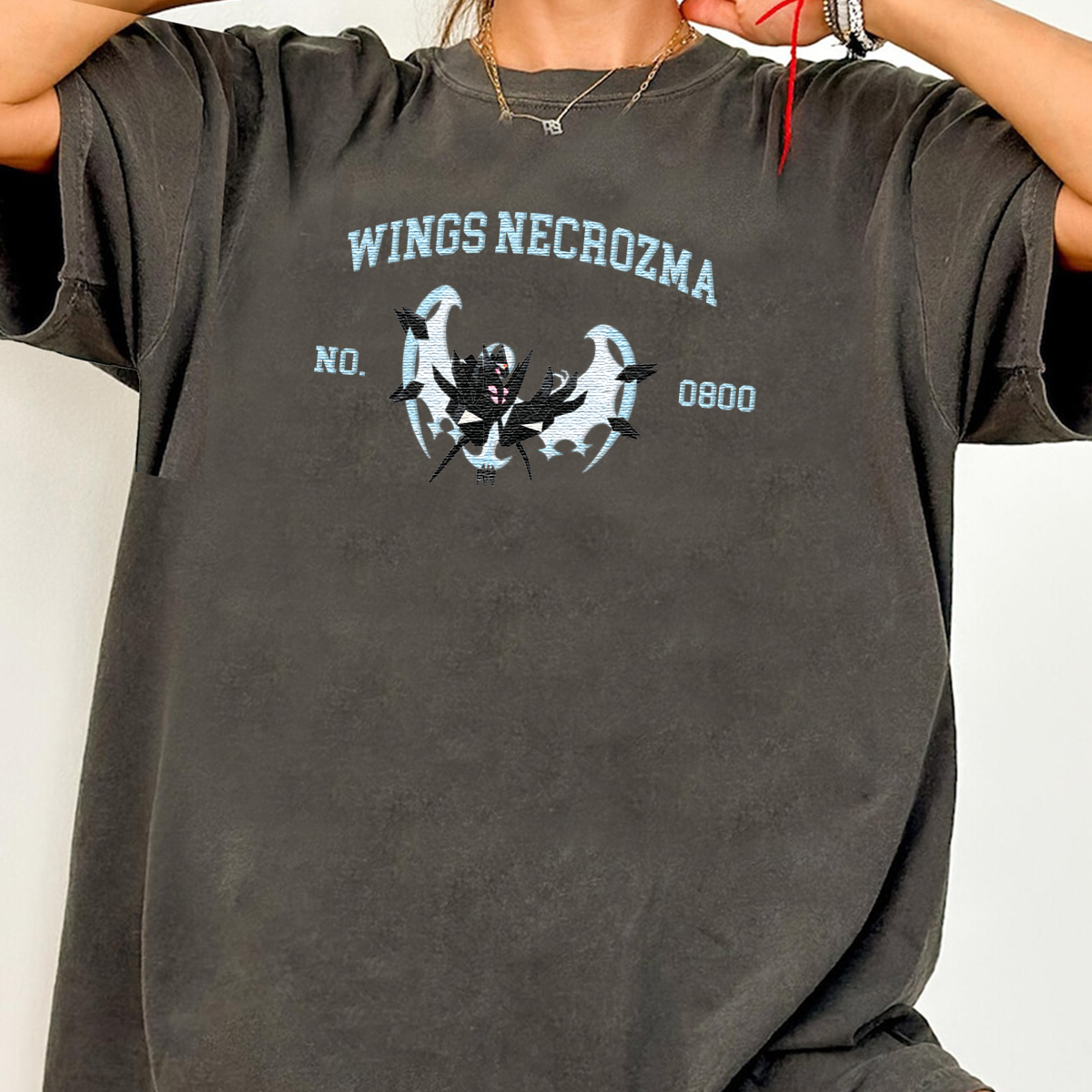 Wings Necrozma Adorable Anime-Themed Embroidered T-Shirt,Crewneck,Hoodie-Trendy Versatile and a Thoughtful Gift for Friends