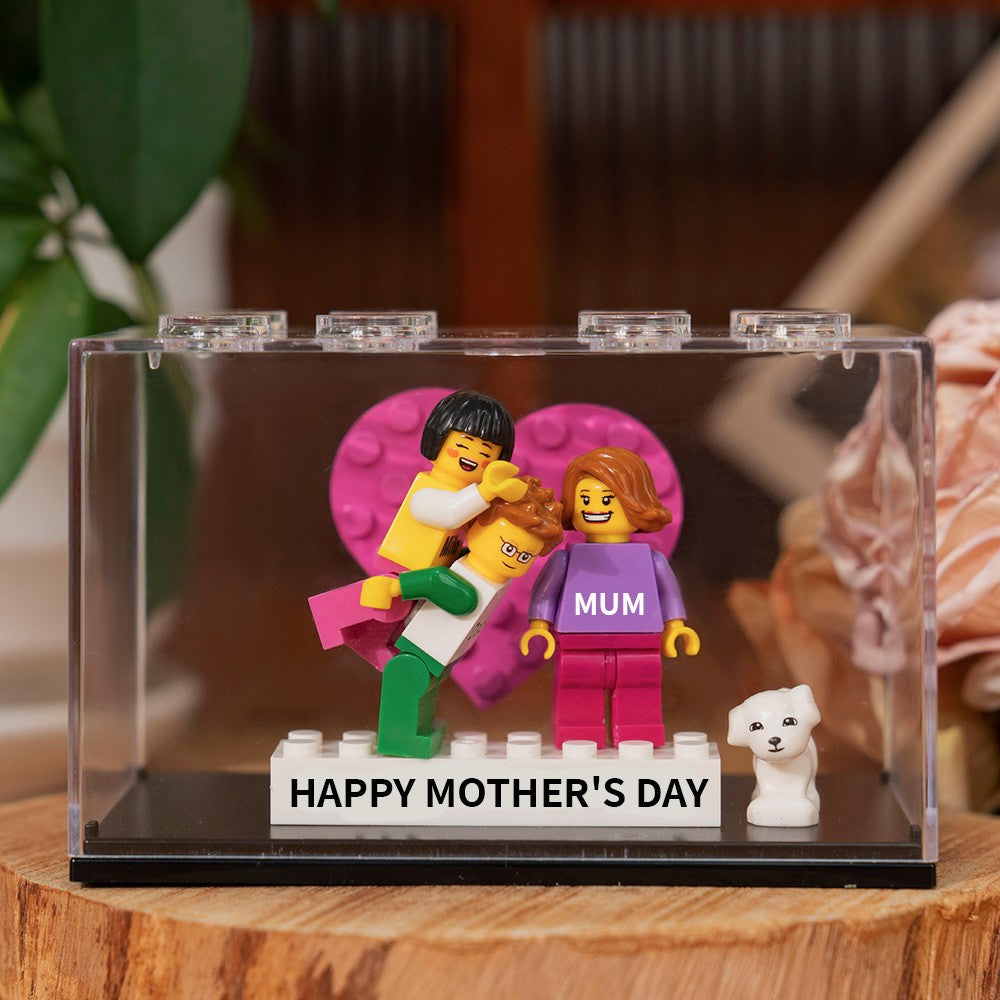 Personalised Minifigures With Kids Name For Mum Mother's Day Gift