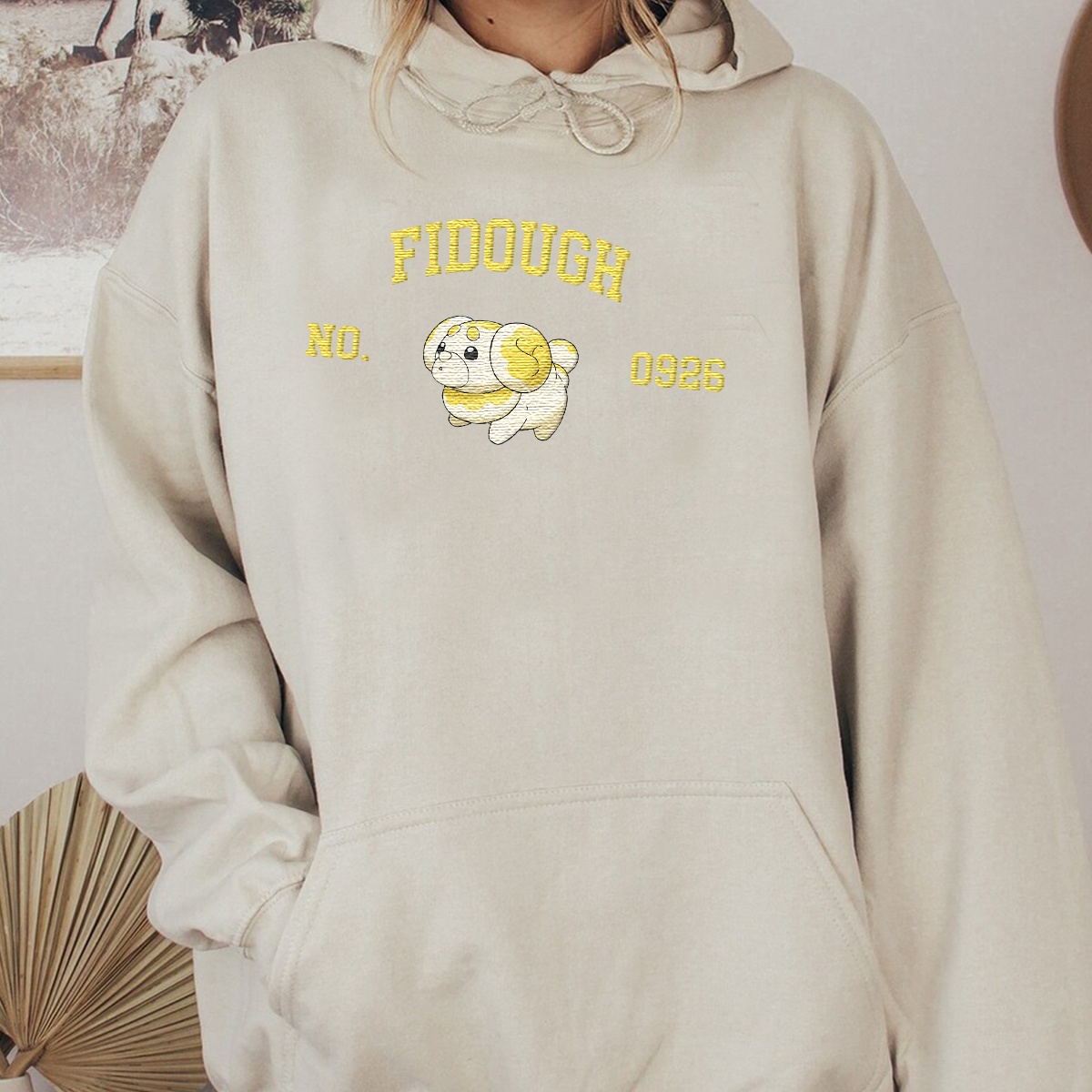 Fidough Anime-Themed Embroidered T-Shirt,Crewneck,Hoodie-Trendy Versatile and a Thoughtful Gift for Friends