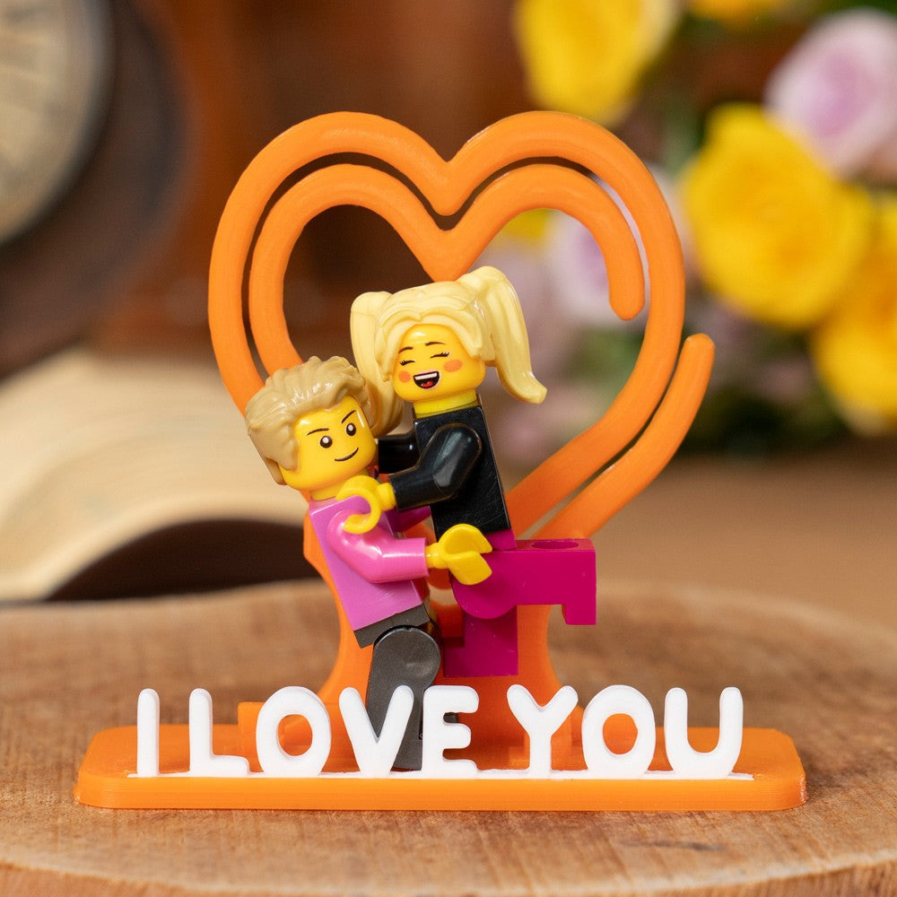 Personalized Couple Mini Figures with Names - Romantic Gift for Him & Her