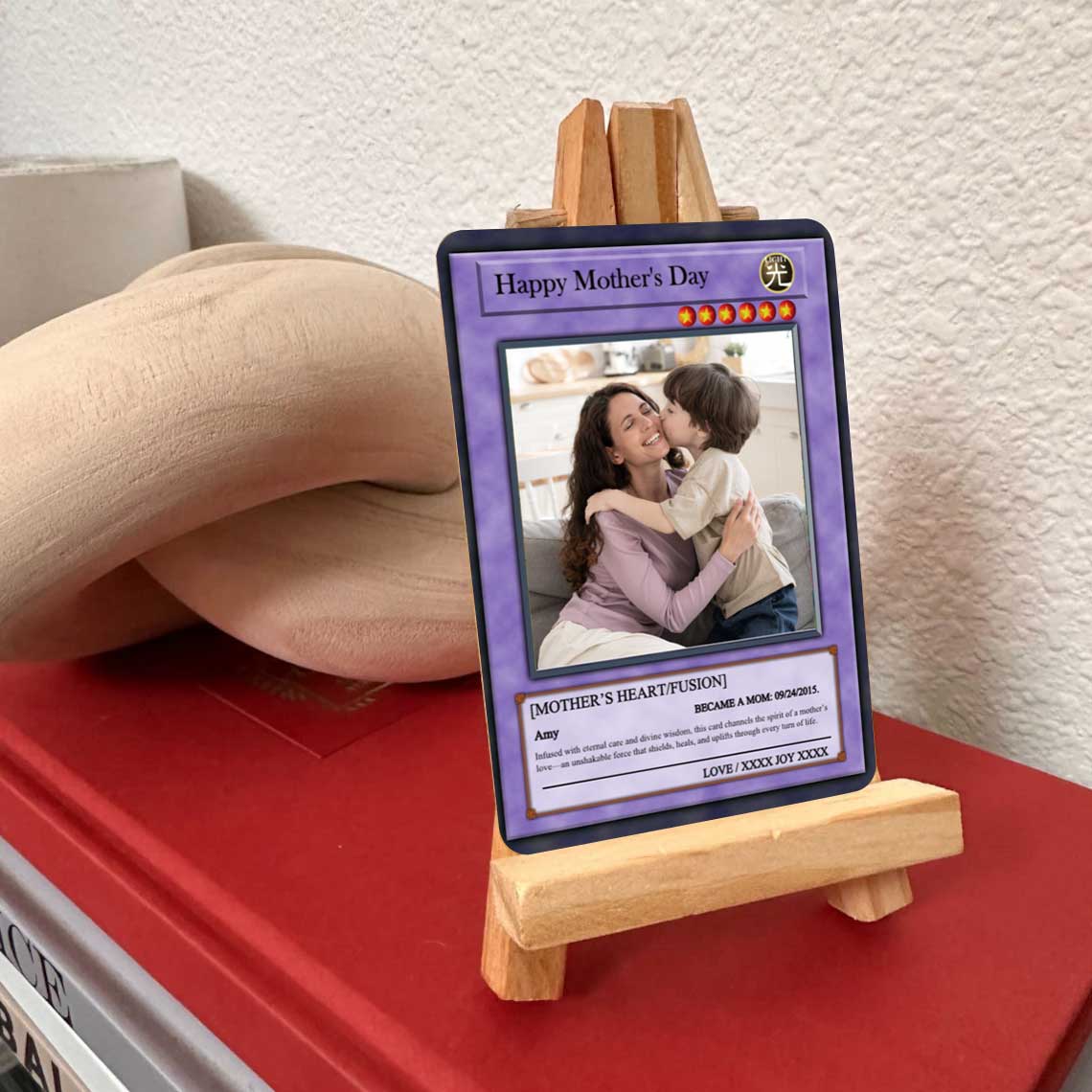Yu-Gi-Love Mother's Day Card,Custom Yu-Gi-Oh Card  Personalized Handmade keepsake card