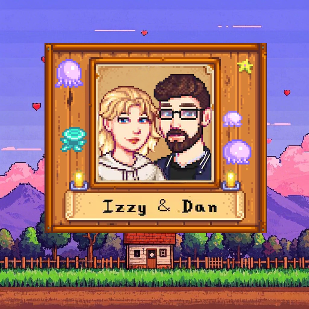 100% Handmade Stardew Valley Portraits - Perfect for Valentine's Day Anniversaries Birthdays Christmas