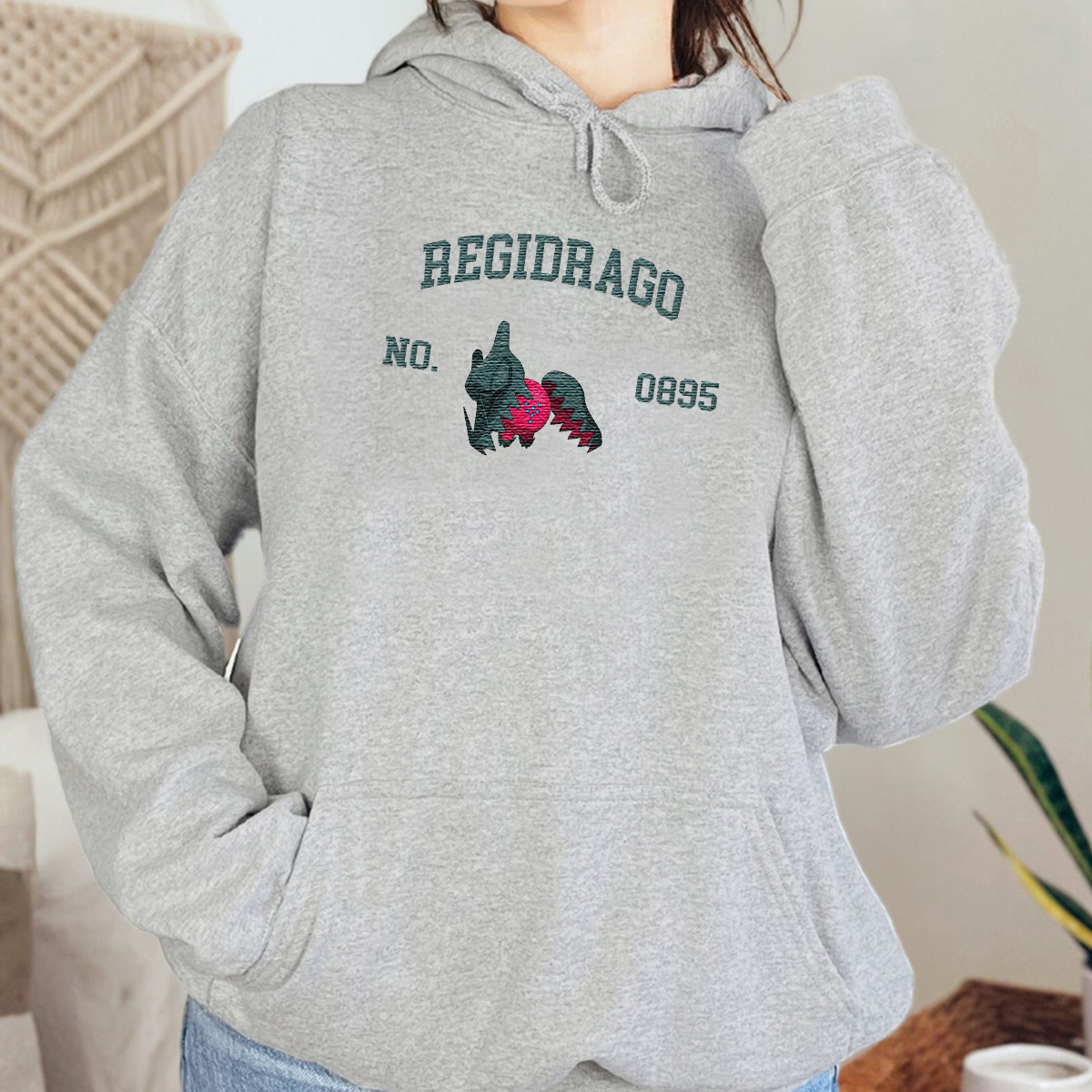 Regidrago Anime-Themed Embroidered T-Shirt,Crewneck,Hoodie-Trendy Versatile and a Thoughtful Gift for Friends