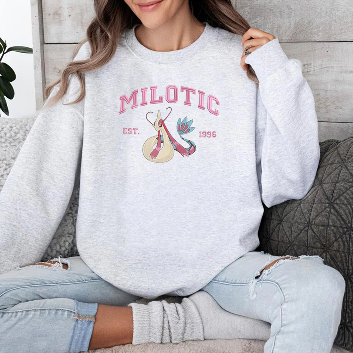 Anime Characters Embroidered Crewneck Sweatshirt,Hoodie,Personal Anime Gift Hoodie,Perfect Gift For Anime Lovers.