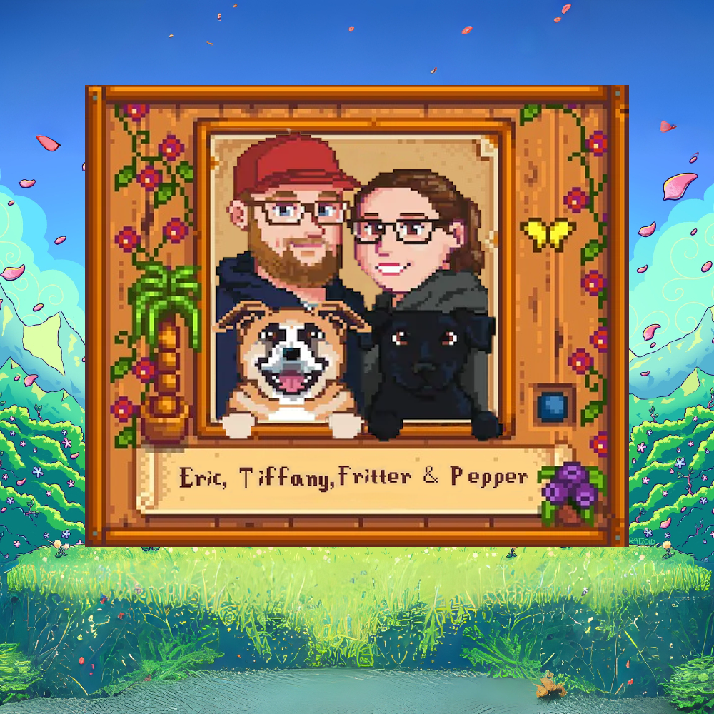 100% Handmade Stardew Valley Portraits - Perfect for Valentine's Day Anniversaries Birthdays Christmas