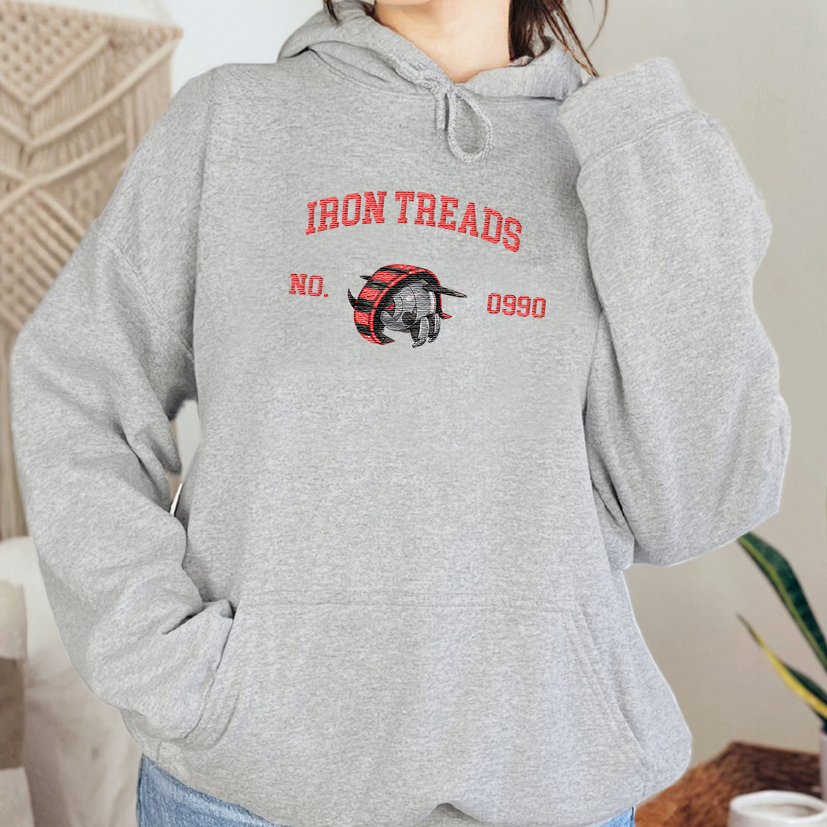 Iron Treads Anime-Themed Embroidered T-Shirt,Crewneck,Hoodie-Trendy Versatile and a Thoughtful Gift for Friends