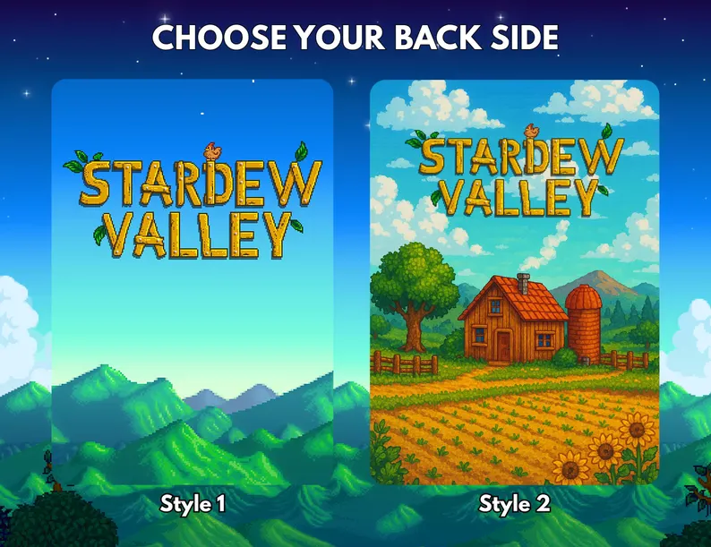 Individuelle Stardew Valley-Karte, personalisierte Jubiläumskarte, Geschenk für Paare, Geschenk zum Hochzeitstag, Geschenk für Sie oder Ihn, einzigartiges Geburtstagsgeschenk