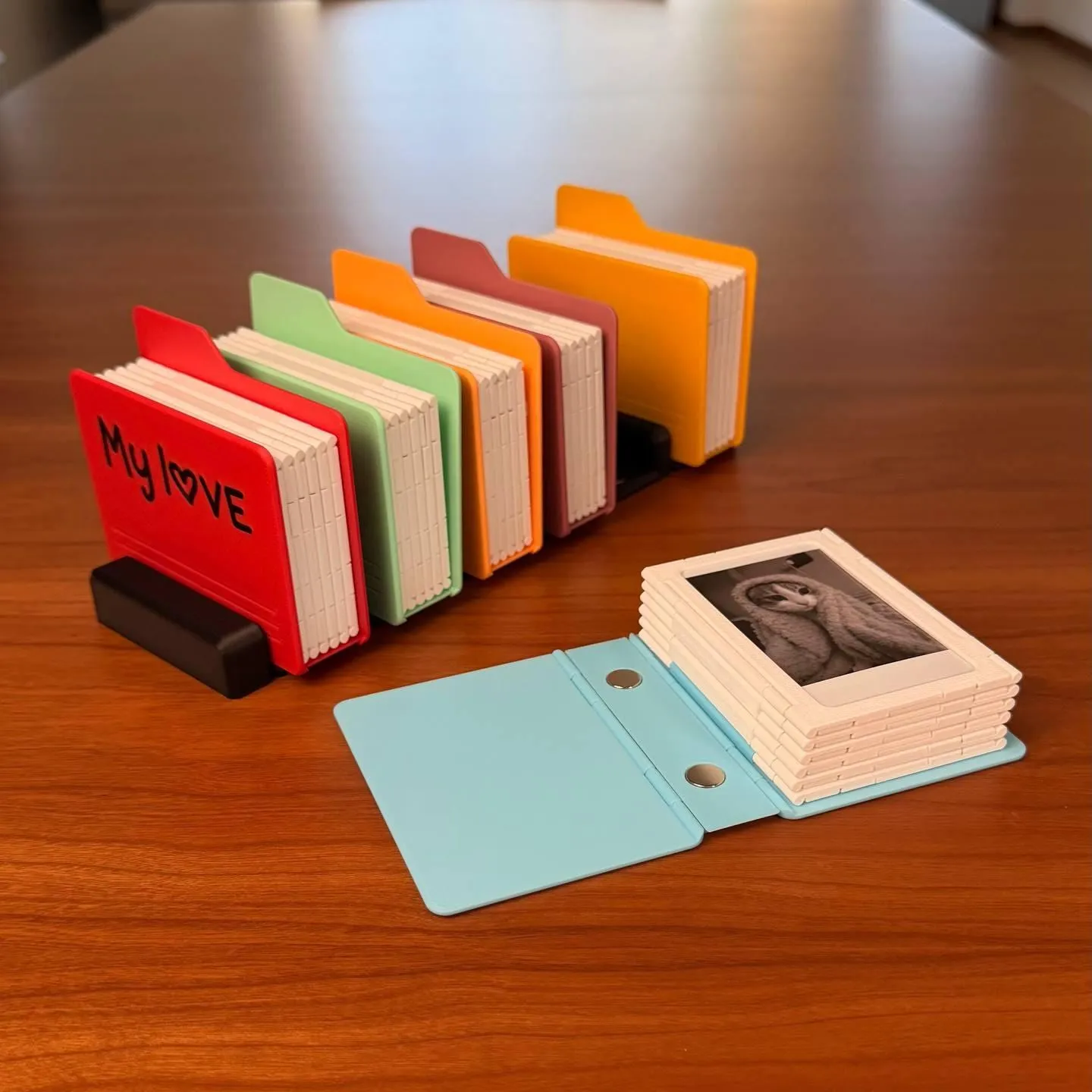 Personalized Open Folder Photo Album: Desktop Instant Photo Organizer Display