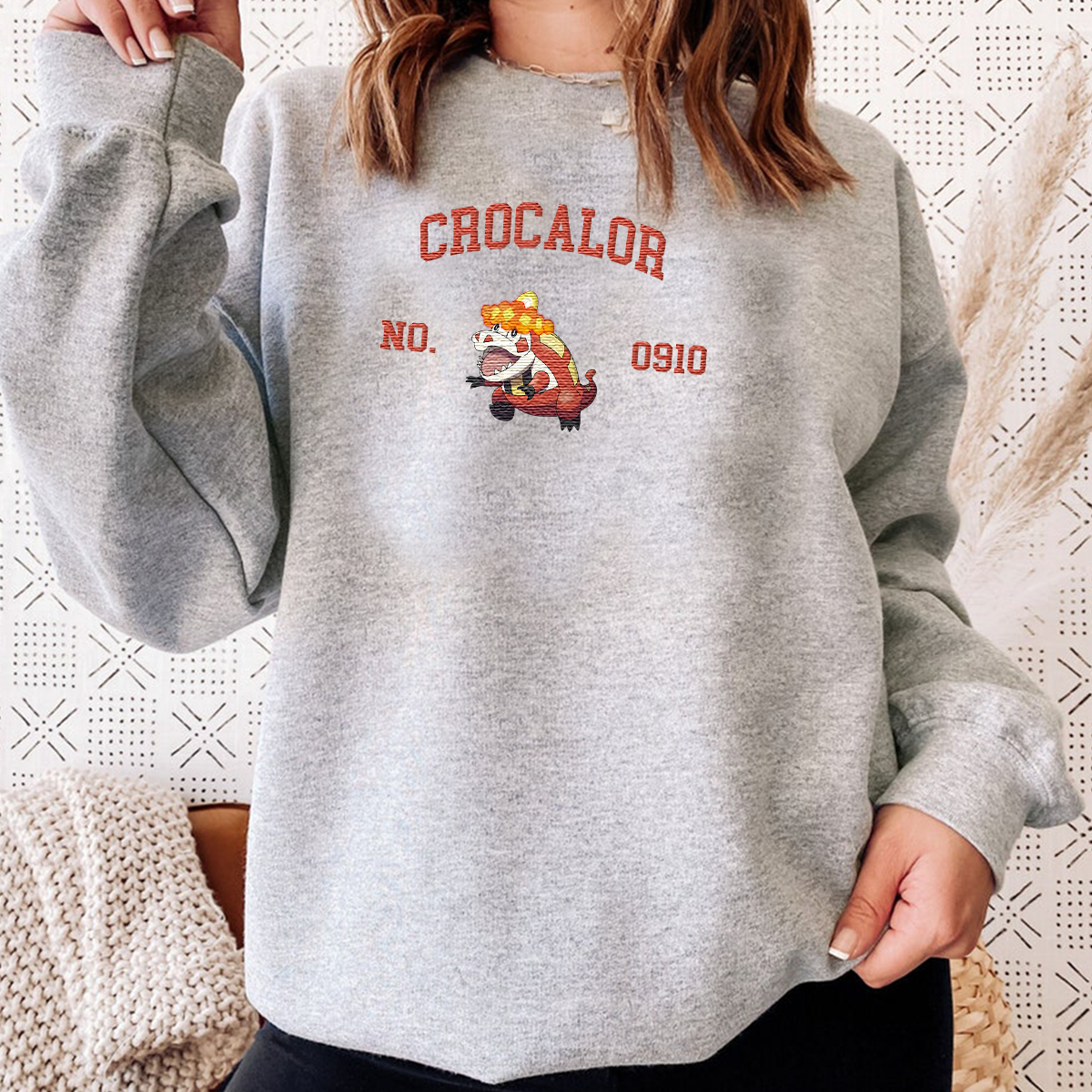 Crocalor Anime-Themed Embroidered T-Shirt,Crewneck,Hoodie-Trendy Versatile and a Thoughtful Gift for Friends