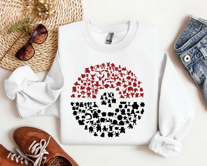 Anime Shirt, Character Crewneck Sweatshirt, Christmas Hoodie, Retro Game Sweater, Men's Japanese Streetwear, Anime Gifts,Christmas Gift For Anime Lovers.Perfect Gift For Anime Lovers.