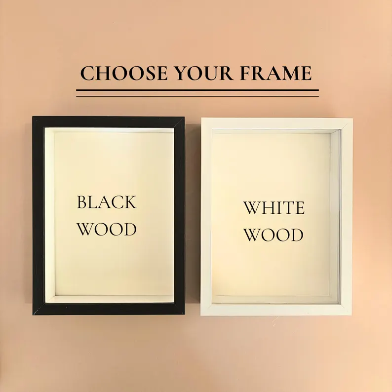 Personalised Mom Print, Shadow Box Photo Frame, Sentimental Mothers Day Gift, Mini Dry Flower Bouquet