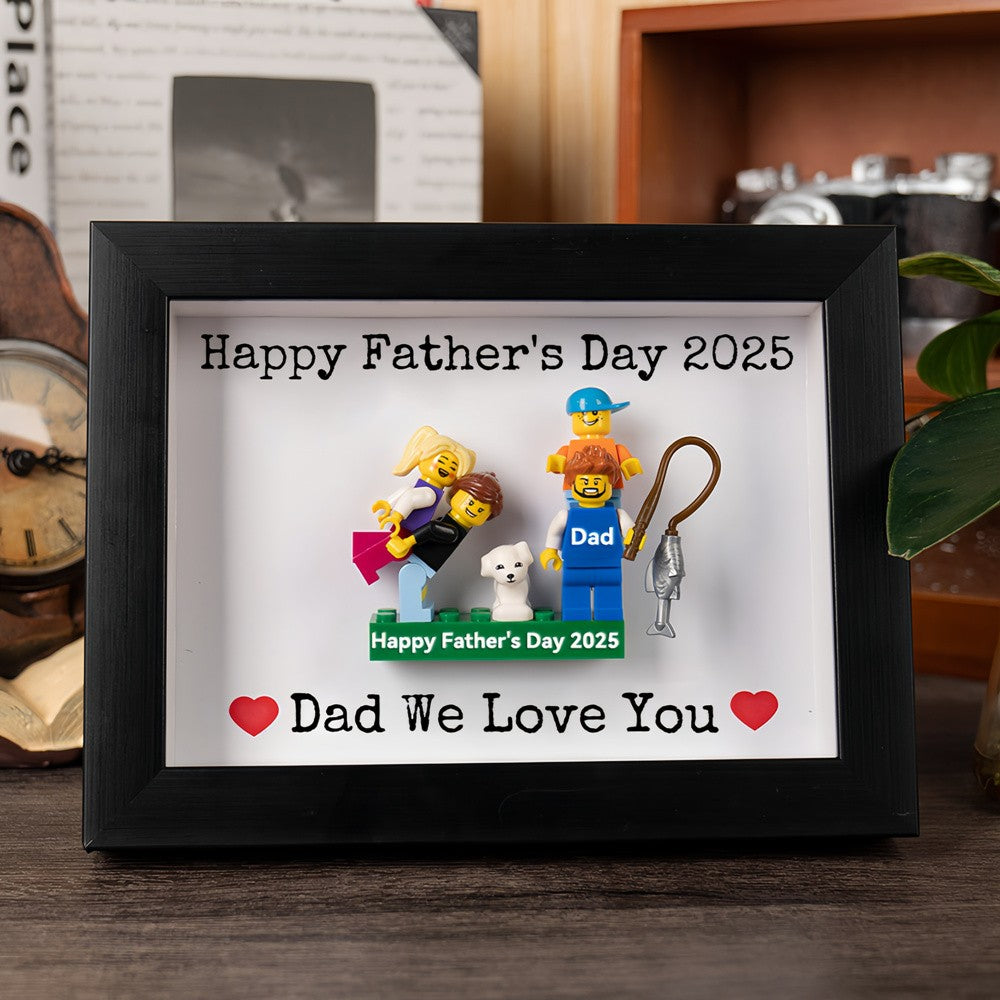 Personalised Minifigures With Kids Name For Dad Father's Day Gift