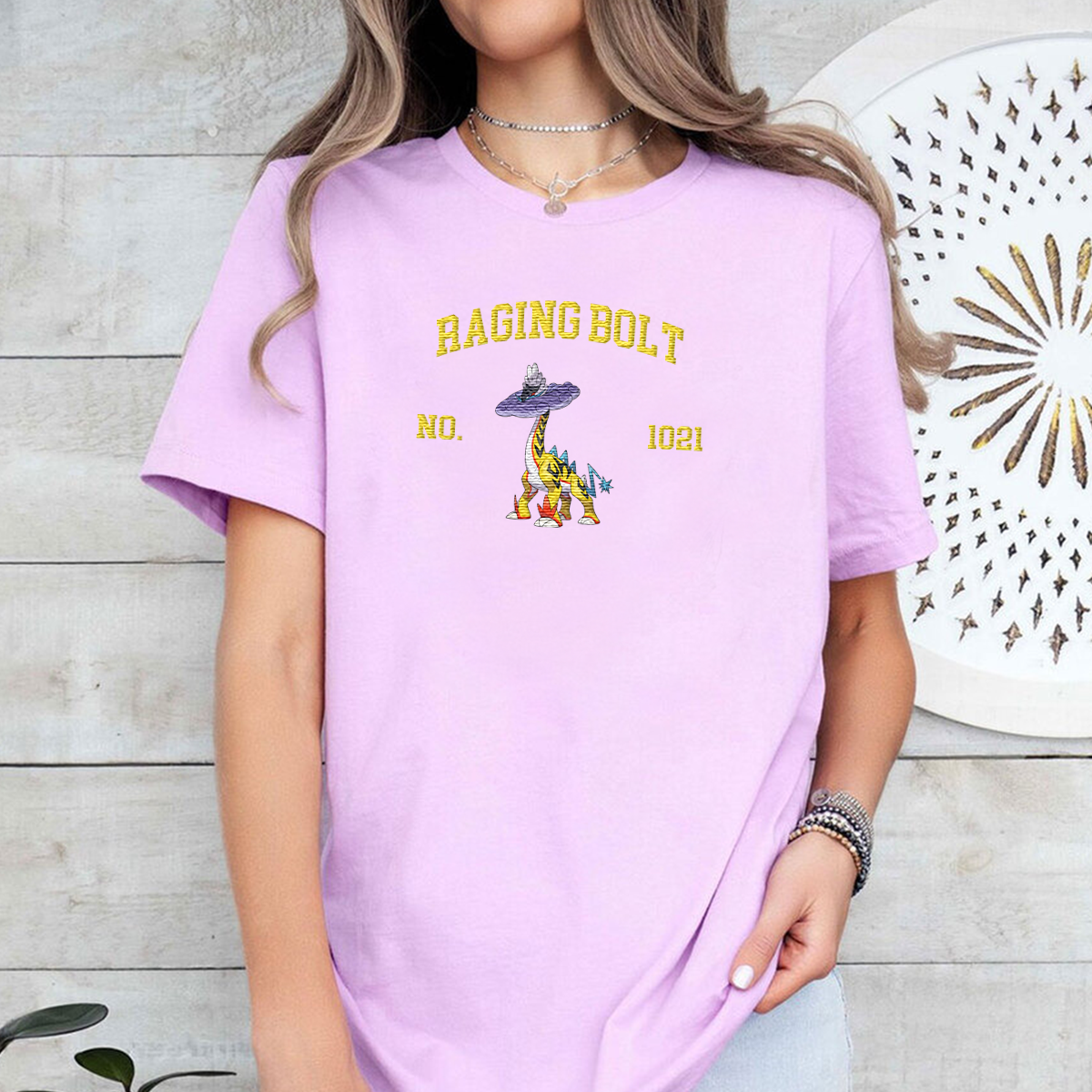Raging Bolt Anime-Themed Embroidered T-Shirt,Crewneck,Hoodie-Trendy Versatile and a Thoughtful Gift for Friends