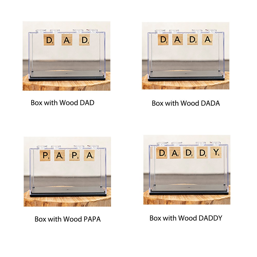 Personalised Minifigures With Kids Name For Dad Father's Day Gift