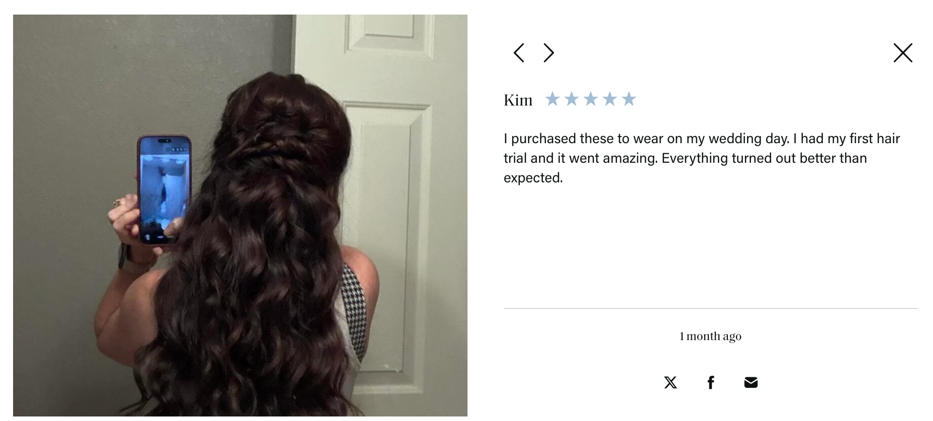 Kim’s hair styling photo