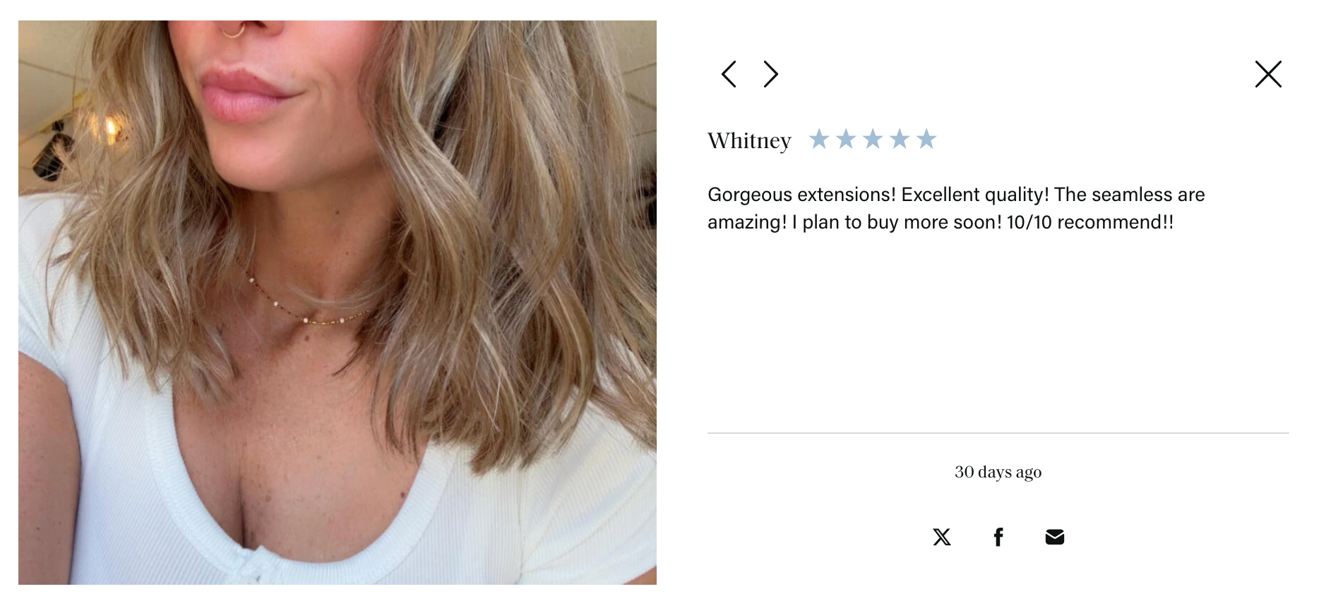 Whitney’s hair styling photo