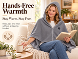 Perstarly Hooded USB Heated Wearable Blanket & Shawl for Women & Men