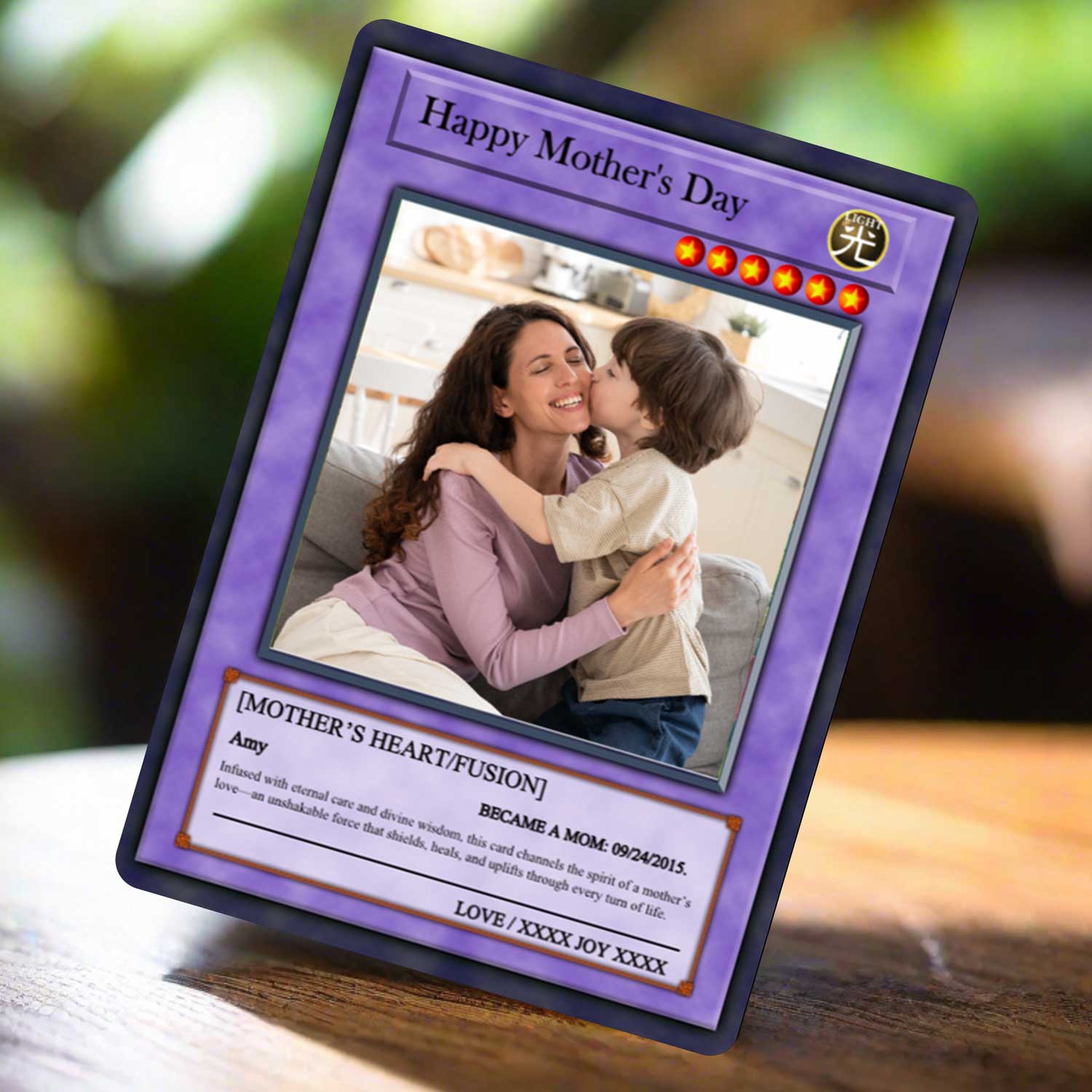 Yu-Gi-Love Mother's Day Card,Custom Yu-Gi-Oh Card  Personalized Handmade keepsake card